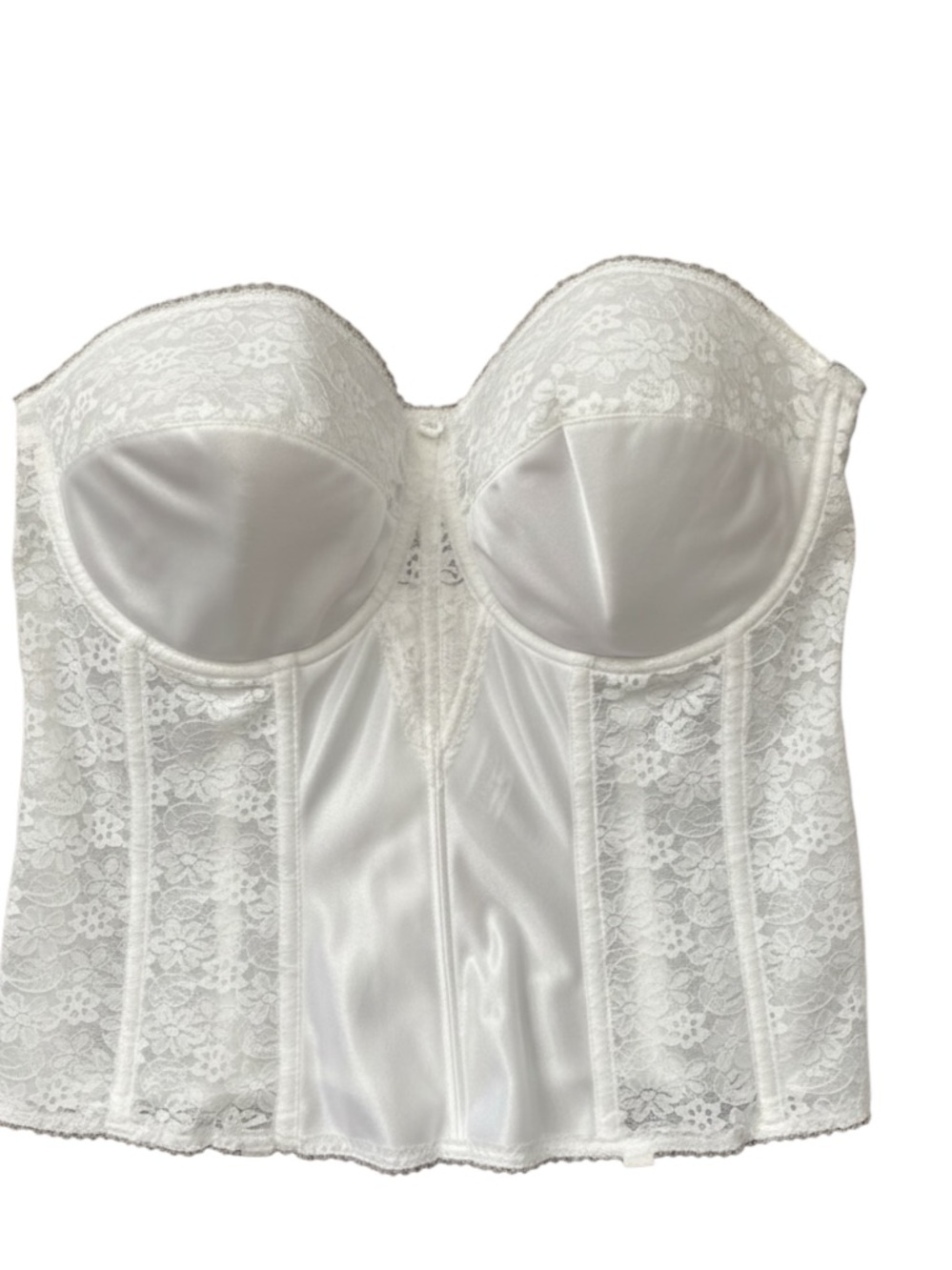 Dominique Colette White Lace Longline Corset 36F - Picture 4 of 10